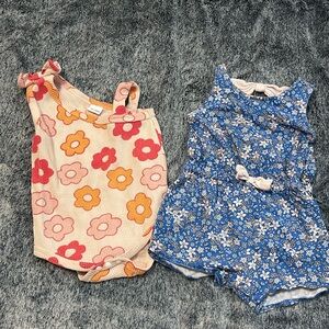 🎆6/$30 Baby girl rompers